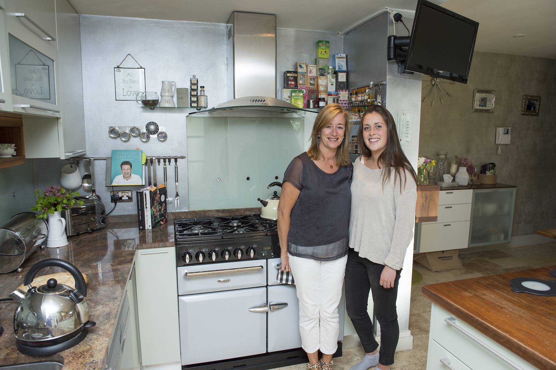 Susan and Evie Regan and their Supreme deluxe range cooker