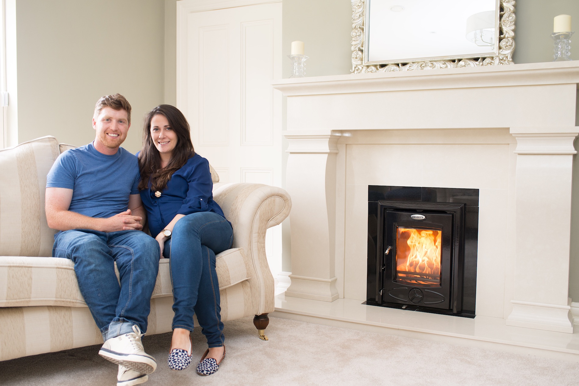 Breffni and Orla Conaty and their Cara Insert Stove