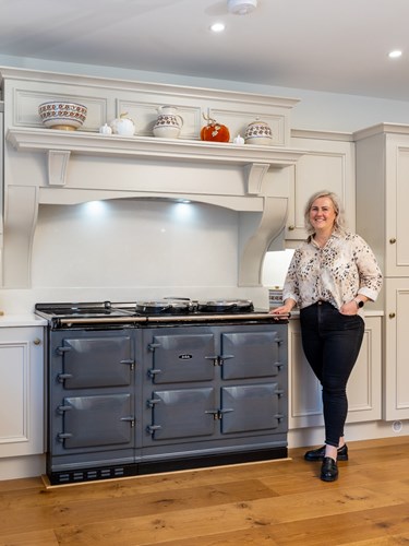 Stephanie Shine and her AGA eR7 electric range cooker